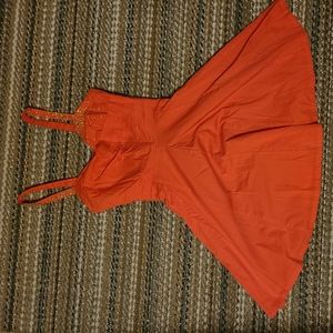 Red dress with sequence straps Size S